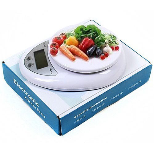 Cân điện tử nhà bếp Electronic Kitchen Scale, cân thực phẩm mini để bàn 5kg - Tặng kèm pin