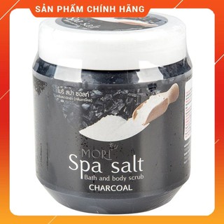 Muối tắm Spa tẩy tế bào chết Than hoạt tính Mori 700g