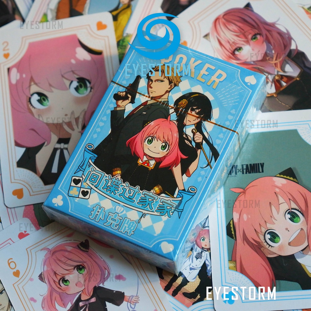 Bài tây anime SPY X FAMILY, Gia Đình Điệp Viên, tú lơ khơ, manga - Poker S - 54 lá
