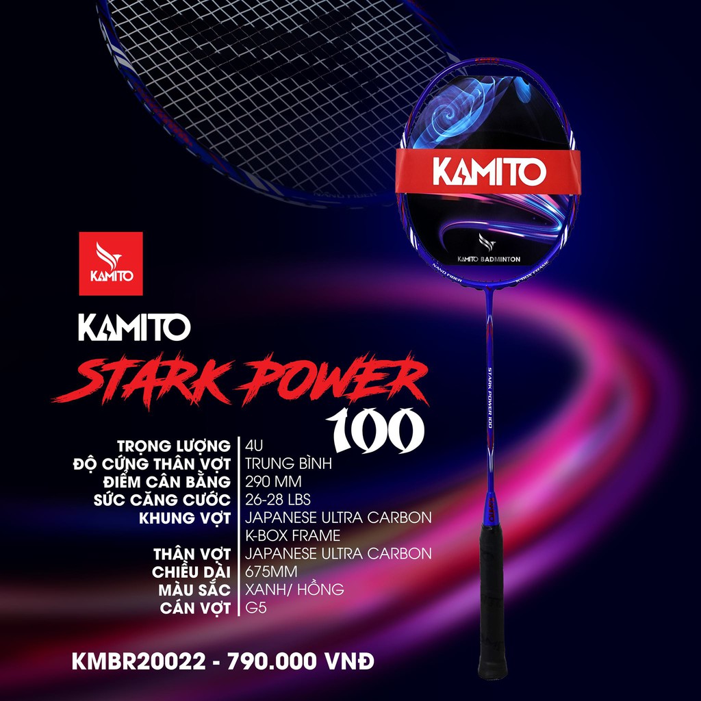 Vợt Cầu Lông Kamito Stark Power 100 Chính Hãng