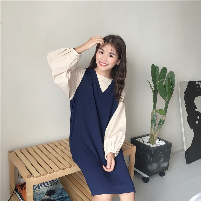 Đầm Xiaozhainv Tay Dài Phong Cách Hàn Quốc | BigBuy360 - bigbuy360.vn