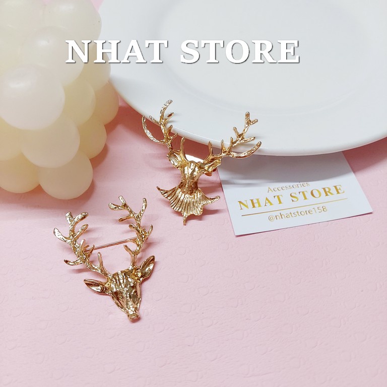 Cài áo vest thời trang nam nữ hình đầu hươu được thiết kế đơn giản tôn lên vẻ đẹp của bạn trong mắt đối phương