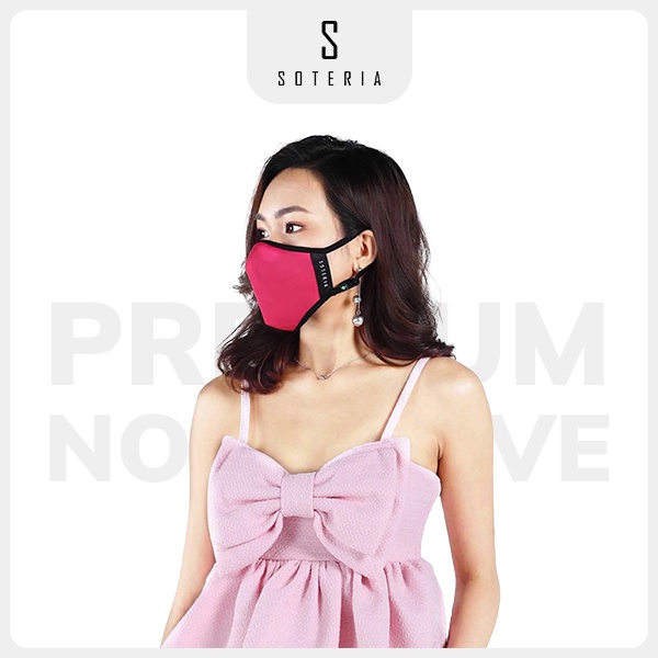 Khẩu trang thời trang Soteria Raspberry Sorbet ST192 - N95 lọc 99% bụi mịn 0.1 micro - Size S,M,L