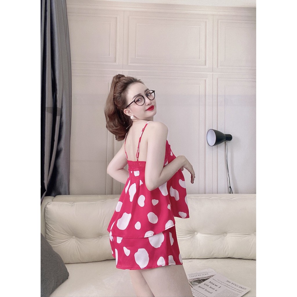 Đồ  mặc nhà nữ, chất lụa mát, ít nhăn, kiểu dáng trẻ trung, thoải mái, phom dưới 55kg | BigBuy360 - bigbuy360.vn