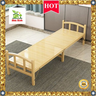 Giường tre giá rẻ gấp gọn tiện lợi KT : 195 x 60 x 30 cm ( Màu Vàng Đậm, Màu Vàng Kem )