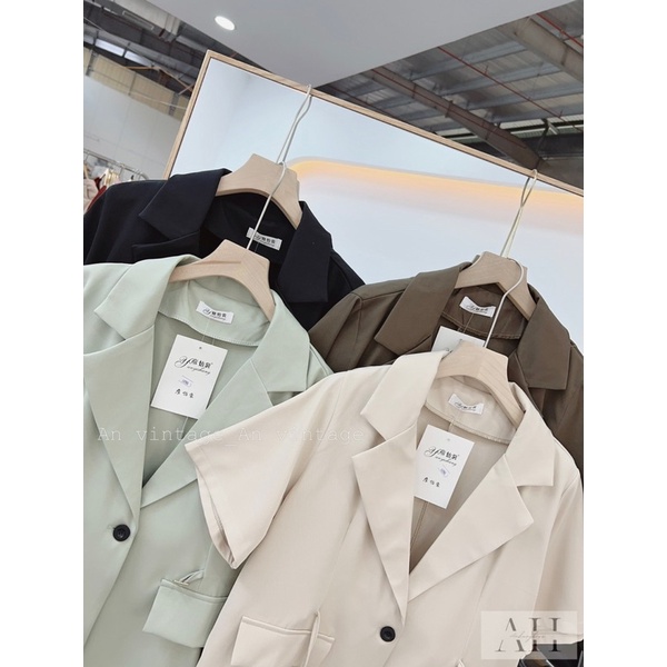 [hàng sẵn] ÁO BLAZER CỘC TAY BUỘC DÂY SANG CHẢNH