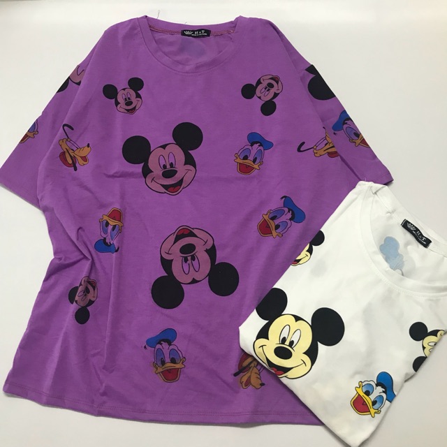 Áo form rộng tay lững chuột Mickey