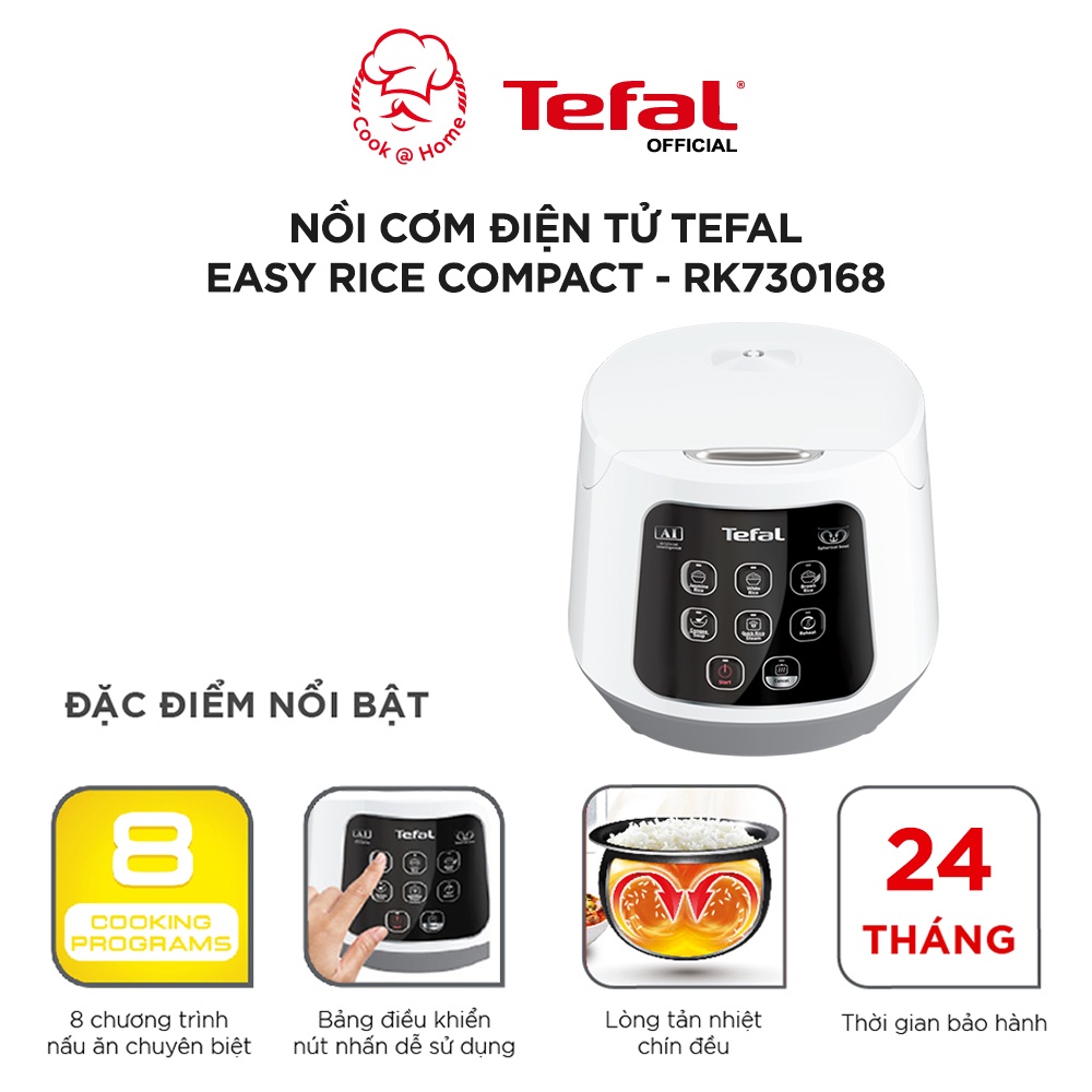 Nồi cơm điện Tefal Easy Rice Compact RK730168 - 600W, 1L