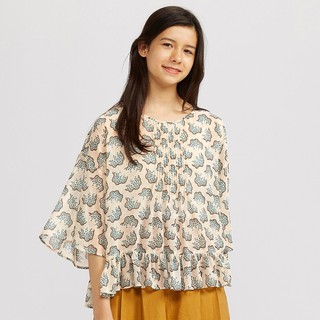 Áo nữ hoa bánh bèo tay chuông xinh xắn dòng Anna Sui của UNIQLO