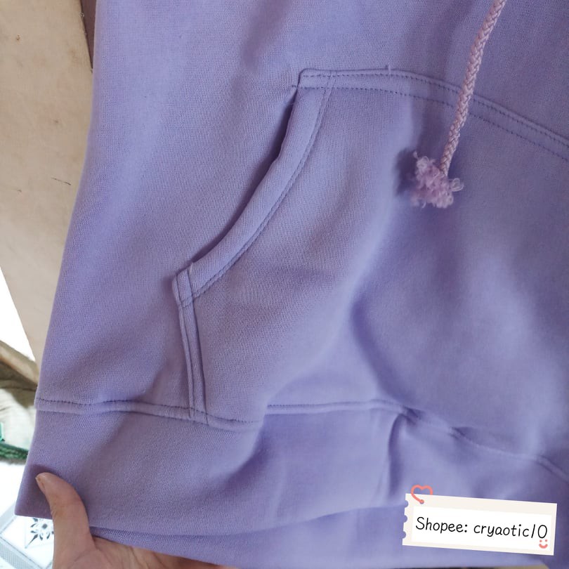 [ĐỦ SIZE] Áo hoodie trơn nỉ dày màu tím nhạt purple hoodie unisex