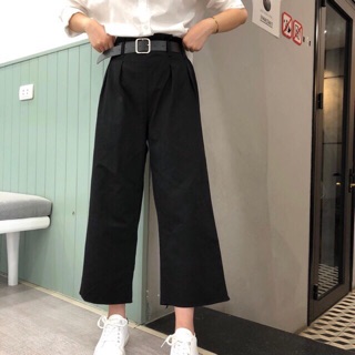 Quần ống xuông chất kaki dù