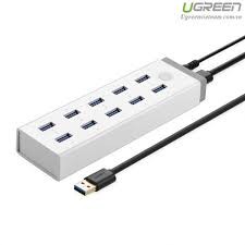 Hub USB Ugreen 20297, 20296 10 Cổng, 7 cổng USB 3.0 BC1.2 (60W) - Hành Chính Hãng