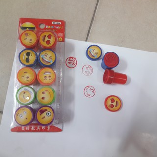 Bộ dập dấu hình mặt cười 10 cái