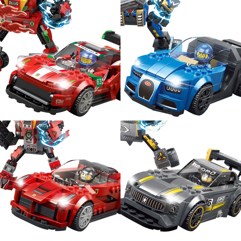 LEGO Bộ Đồ Chơi Xếp Hình Xe Hơi Ferrari 488 Gt3 Scderia Corsa Lepin 28016 Technic 75886 Wangao7009
