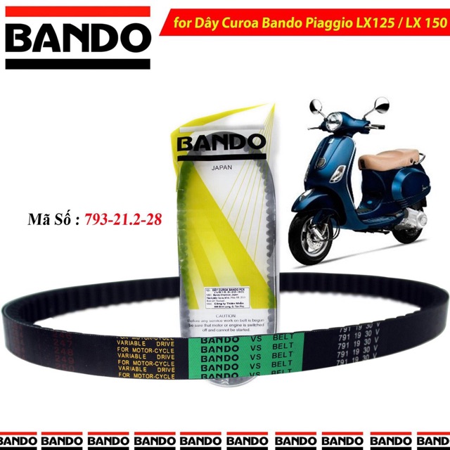 Dây curoa Vespa Lx 125/150, Liberty thương hiệu Bando