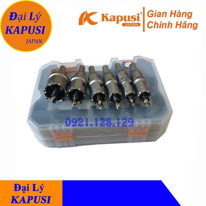 Bộ 6 mũi khoan khoét đa năng Kapusi JAPAN Chuyên Khoét Sắt, Khoét Inox