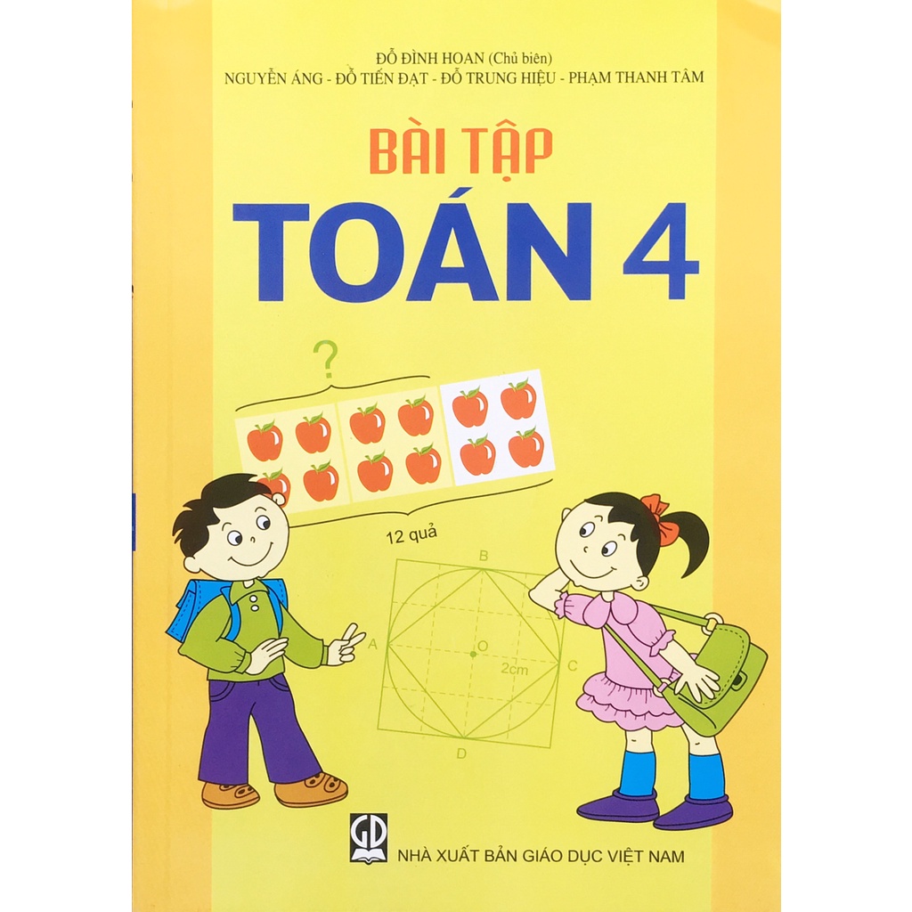 Sách Bài tập Toán 4 (11,7) và 3 Tập nhãn vở 72 cái (27k)