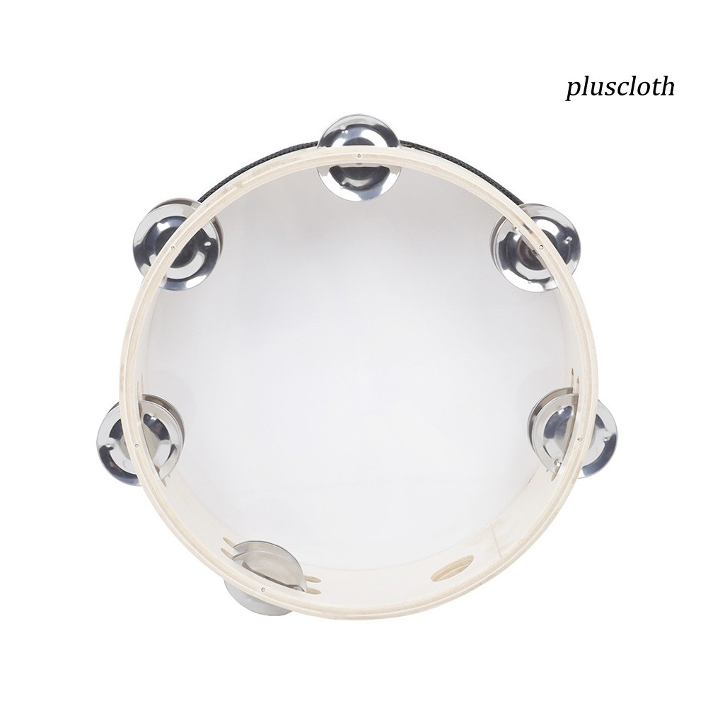 Trống Lục Lạc Cầm Tay Tambourine Hai Hàng 8 Inch Bằng Kim Loại