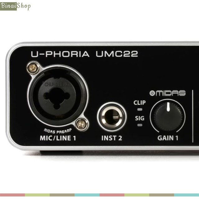 [Mã ELHACE giảm 4% đơn 300K] Sound card thu âm 48v Behringer Uphoria UMC22