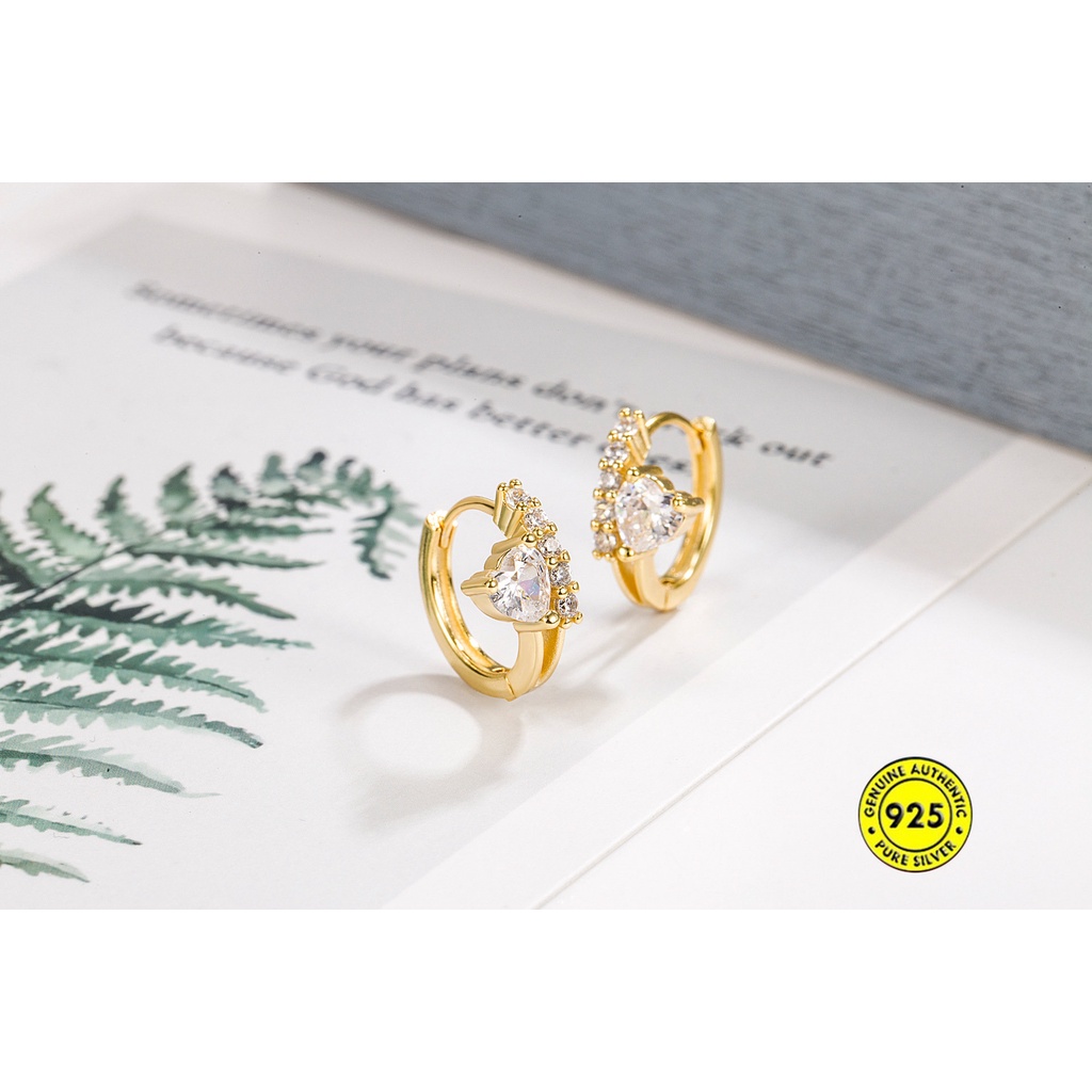 Kẹp Tai Đính Đá Hình Trái Tim U1020