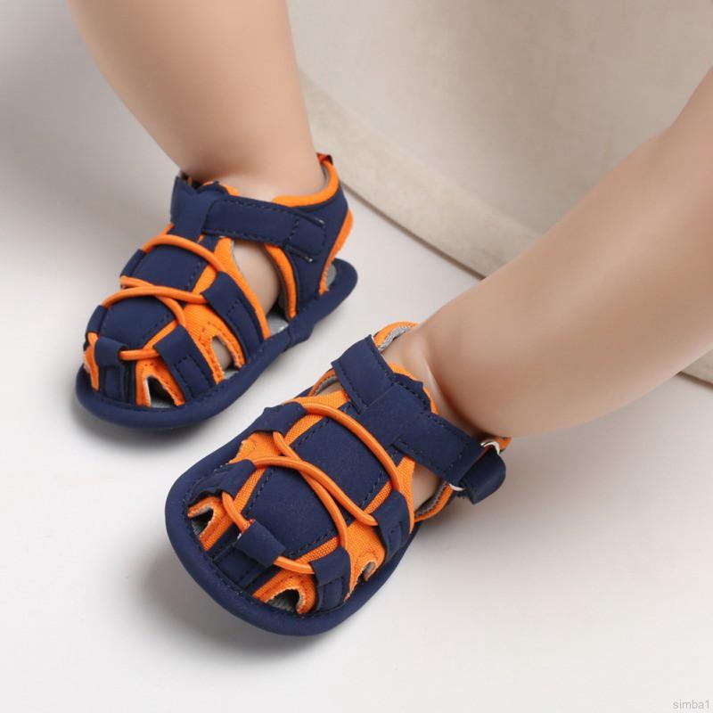 Giày sandal đế mềm chống trượt thoáng khí cho bé trai mới biết đi