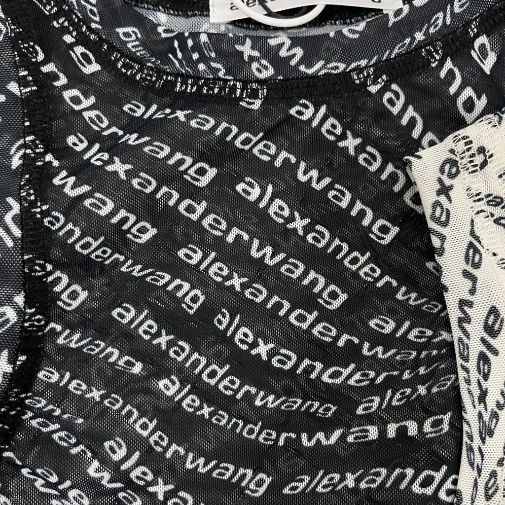 Aw 2022 Áo Crop Top Tay Áo Lưới Mới