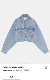 Áo khoác lửng zara auth