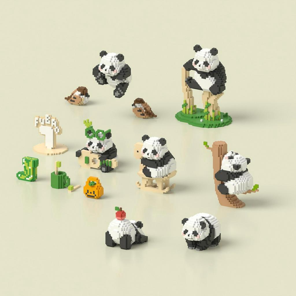 BỘ XẾP HÌNH LEGO GẤU TRÚC PANDA CHÍNH HÃNG MARD