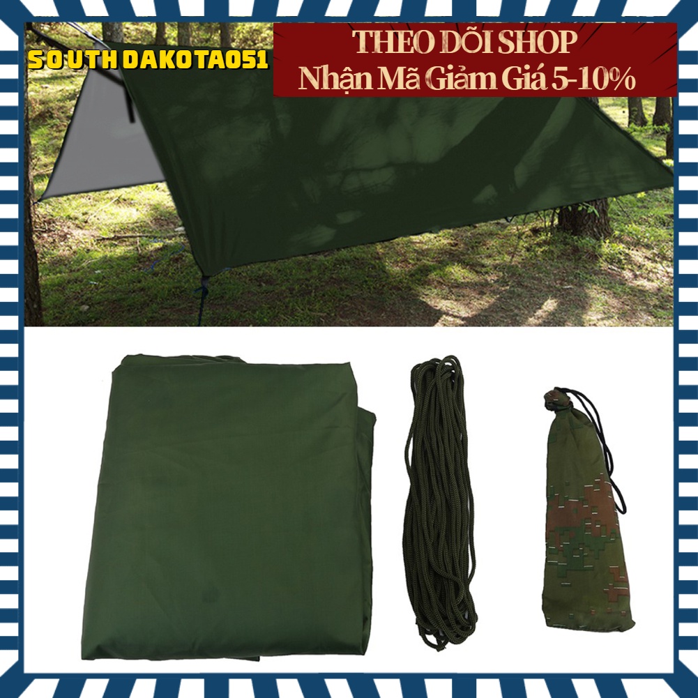 Tấm bạt căng dựng lều loại nhẹ chống nắng mưa di động ngoài trời cho cắm trại dã ngoại