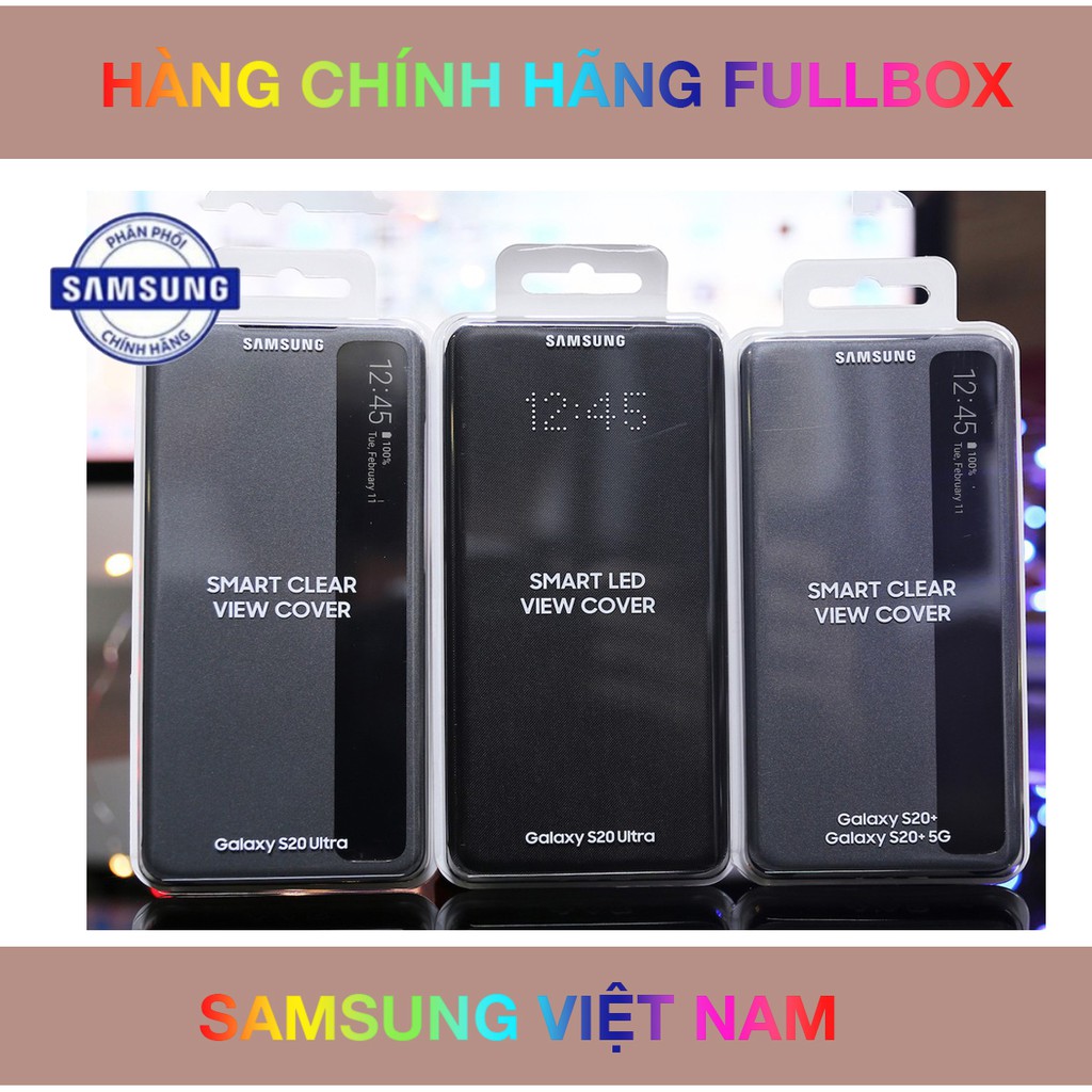 Bao da Clear view S20/S20+/ S20 Ultra hàng chính hãng nguyên hộp Samsung