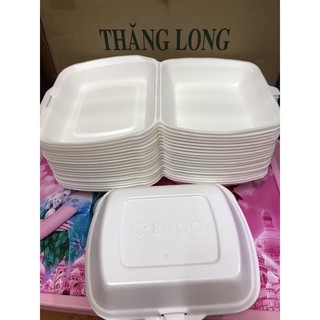 (Ship hoả tốc HN) Combo 150 hộp xốp 1 ngăn cỡ đại dùng 1 lần