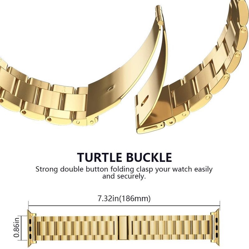 Dây Đeo Bằng Thép Không Gỉ 45mm 41mm Cho Đồng Hồ Thông Minh Apple watch 6 5 4 3 2 1 SE 44mm 42mm 40mm 38mm