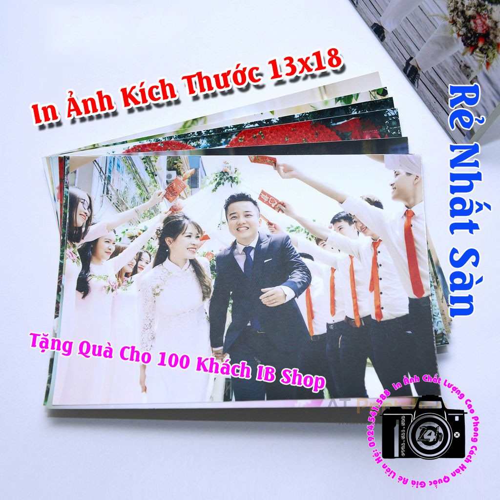 In Ảnh Cỡ 13cm x 18cm 😍 Theo Yêu Cầu Phong Cách Hàn Quốc Chất Lượng Cao 🐱‍🐉 Ép Lụa, Phủ UV, Plastic chống nước