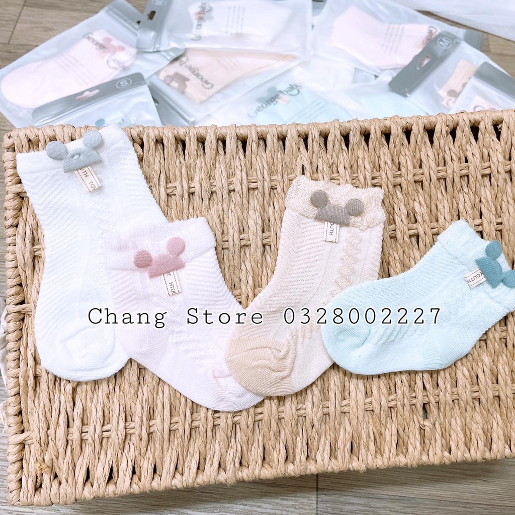 Tất Chân/ Vớ Chân Cao Cổ Cho Bé Từ Sơ Sinh đến 3 Tháng