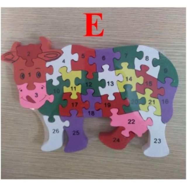 TRANH LẮP RÁP 26 CHỮ CÁI VÀ SỐ BẰNG GỖ