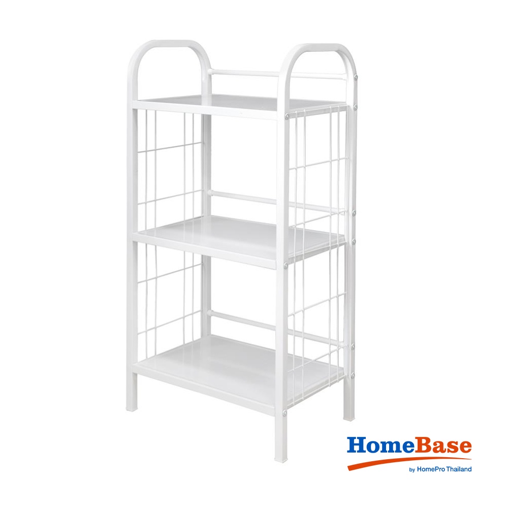 HomeBase STACKO Kệ 3 tầng bằng thép AMAS Thái Lan W44xH91.5xD30.5cm màu trắng