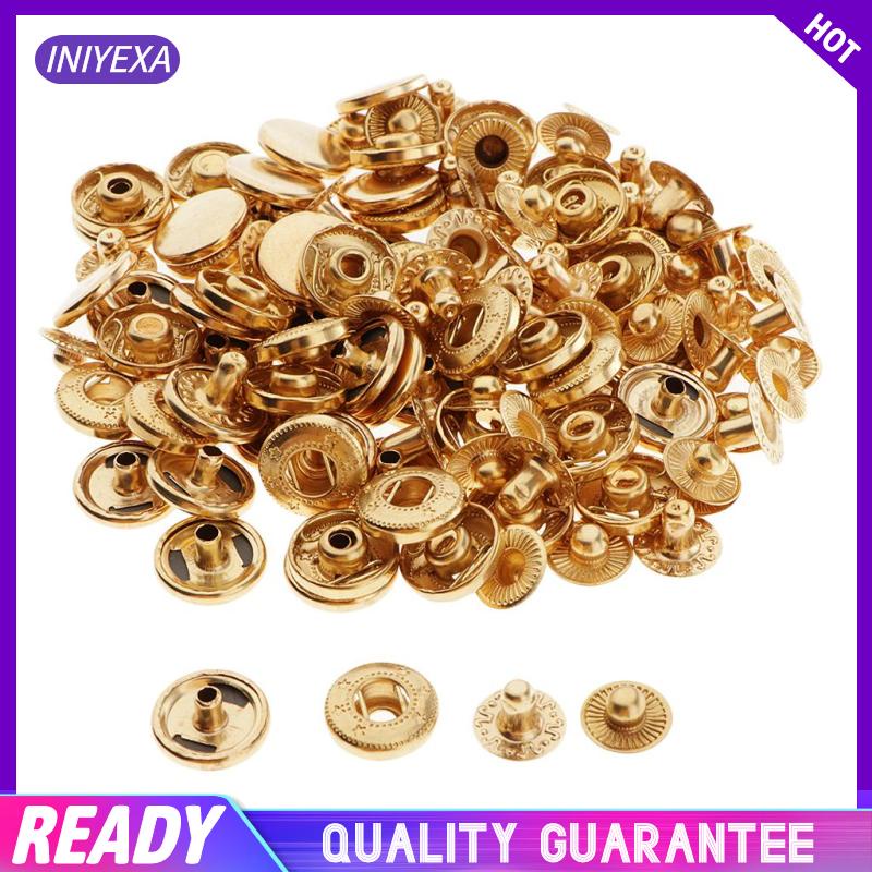Bộ 30 Nút Bấm Bằng Đồng Thau Chuyên Dụng Cho May Vá Áo Khoác Da / Túi Xách