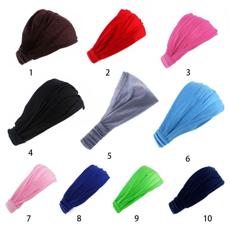 Băng Đô Cotton Quấn Đầu 3 i Màu Trơn Thời Trang Cho Nữ