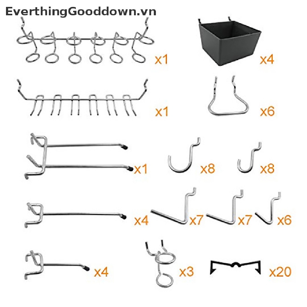 Everthinggooddown Set 81 Móc Treo Bảng Chốt Khóa