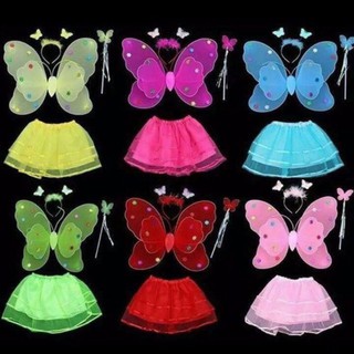 Bộ cánh bướm thiên thần kèm váy có đèn cho bé gái sp16