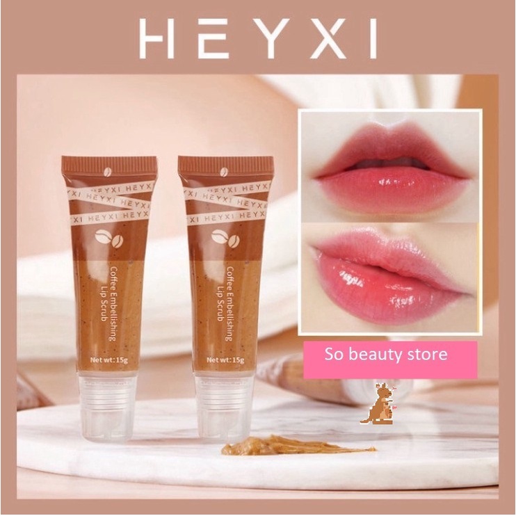 (Sỉ Siêu Rẻ) Tẩy Da Chết Môi Heyxi Café Lip Scrub tẩy tế bào chết chiết xuất cà phê dưỡng môi mềm mịn TDCM