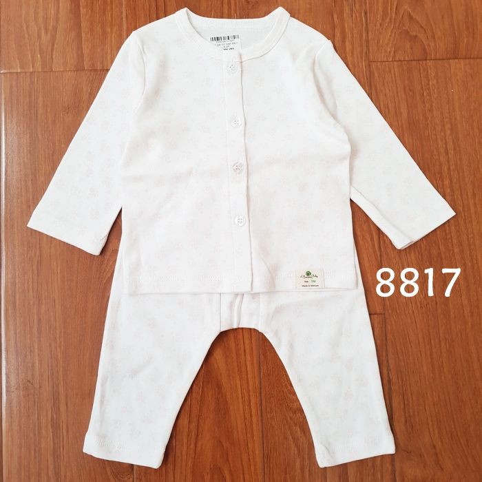 Bộ Dài Tay Bé Gái Cài Nút Cho Bé Từ 3-11KG