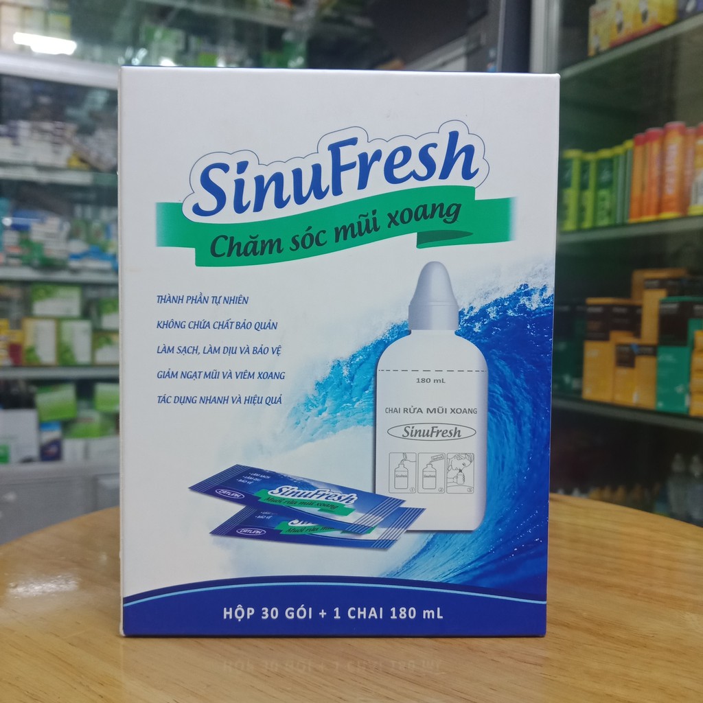 BÌNH RỬA MŨI SINUFRESH CÁT LINH KÈM 30 GÓI MUỐI