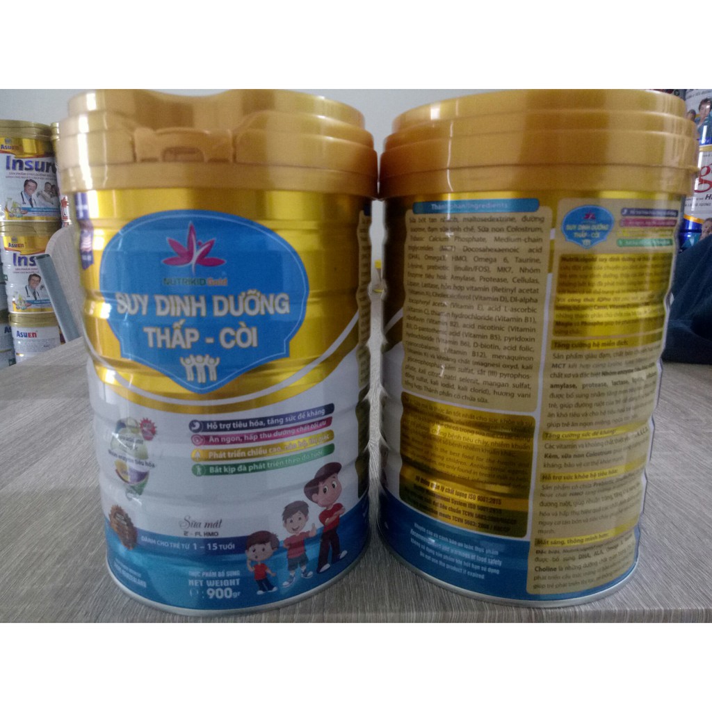 Sữa bột Nutrikid Gold 900g (dành cho trẻ suy dinh dưỡng thấp còi)