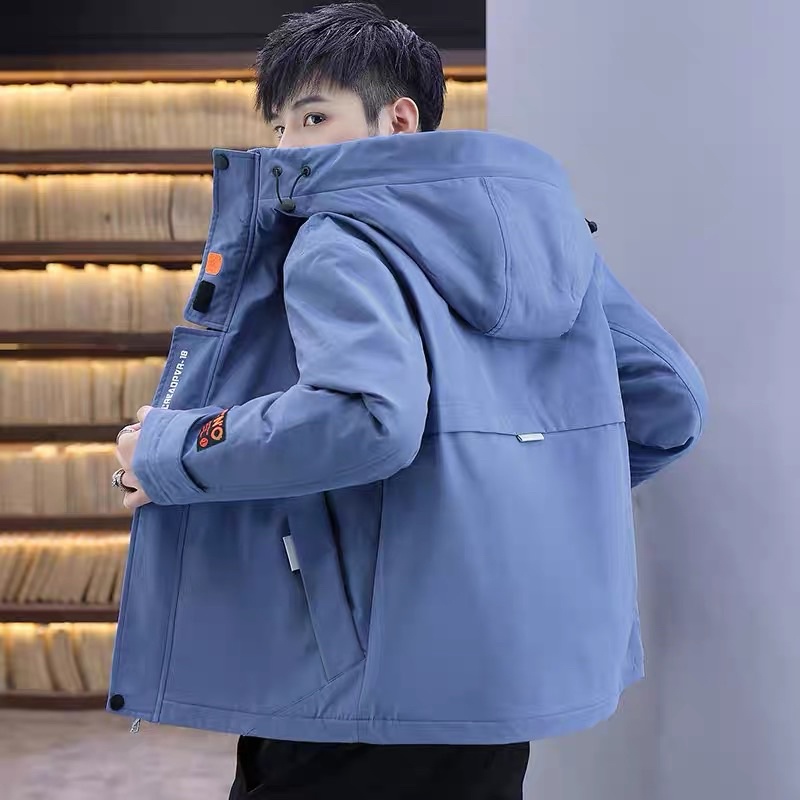 Áo khoác Nam lót lông cừu sẵn trắng kem 3XL
