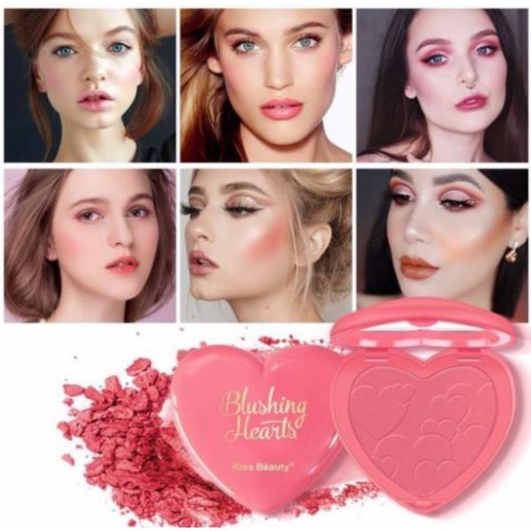 Hot!! Phấn Má Tông Cam Thời Thượng Kiss Bèauty Sweet Heart Blusher | BigBuy360 - bigbuy360.vn