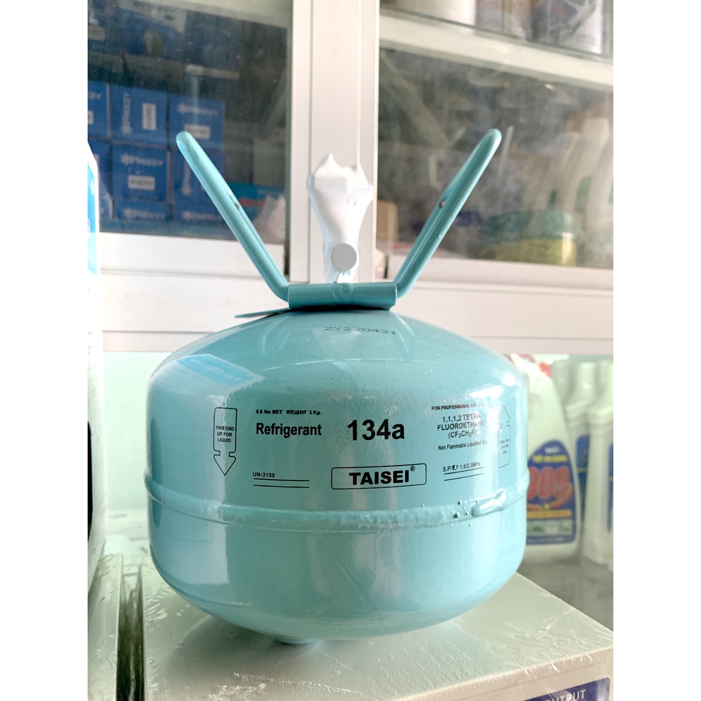 Gas lạnh - Môi chất lạnh ga R134 TAISEI 3 KG, dùng cho tủ lạnh, xe ô tô,...