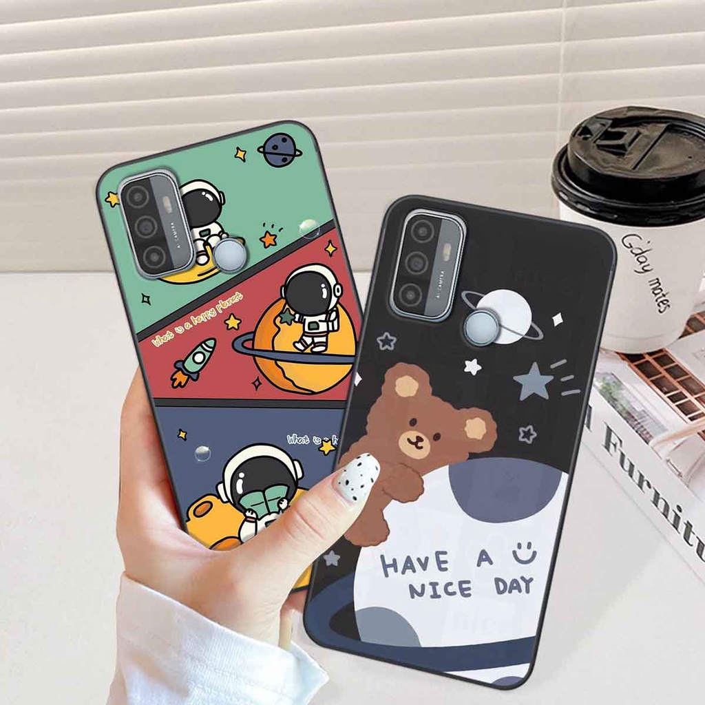 Ốp Oppo A53 in hình vũ trụ, phi hành gia bầu trời cute dễ thương