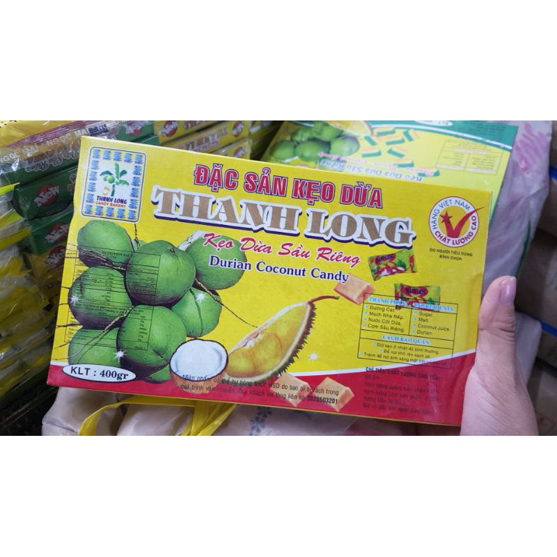 Kẹo Dừa Sầu Riêng THANH LONG - BẾN TRE 
KHỐI LƯỢNG : 300g