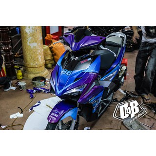[D4B-Tem chuẩn xịn] Tem trùm xe Air Blade 2016 Shark